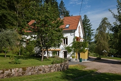 Main house (Maison Forestiere) with Maison de l'Eau in the background Maison Forestiere